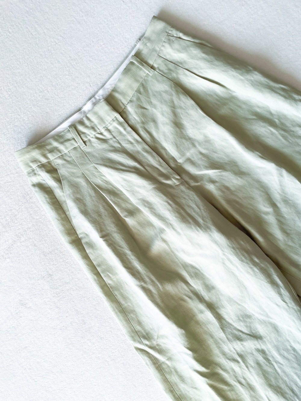 Wilfred Sage Green Linen Effortless Pants